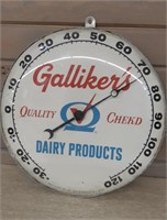 1957 Pam Clock Thermometer working - dairy