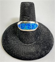 Sterling Opal Native Ring (Norvin Johnson) 3 Gram