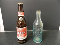 Dubuque Iowa Soda Water Co & Star Beer Bottles