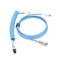 Coiled Type C Cable - Aqua Blue