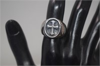 Sterling James Avery Cross Ring  Size 9-1/2