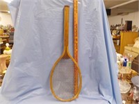 Early wood tennis racket