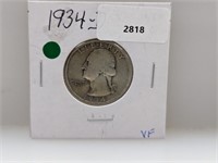 1934-D 90% Silv Wash Quarter