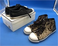 Two Used & Unused Size 10 Pairs of Coach Shoes