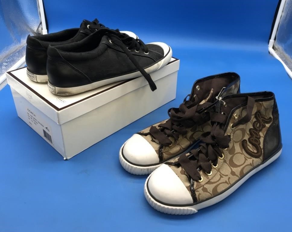 Two Used & Unused Size 10 Pairs of Coach Shoes