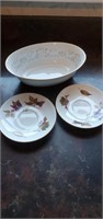 Lenox bouquet collection bowl & 2 saucers