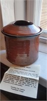 Chris Troy pottery jar with lid approx 6 inches