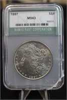 1897 MS63 Morgan Silver Dollar