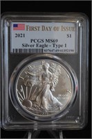 2021 Type 1 1oz .999 Silver Eagle