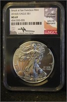 2016-S Certified 1oz .999 Pure Silver Eagle