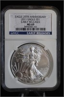 2011 1oz .999 Pure Silver Eagle