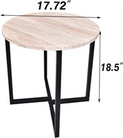 DUMEE Small Round Coffee Table, Side Table, End Ta