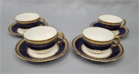 4 Royal Crown Derby Cups & Saucers