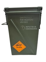Large US Army 60mm Steel Ammo Storage Can