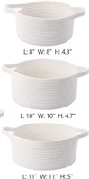 Suwimut 3 Piece Cotton Rope Woven Storage Baskets.