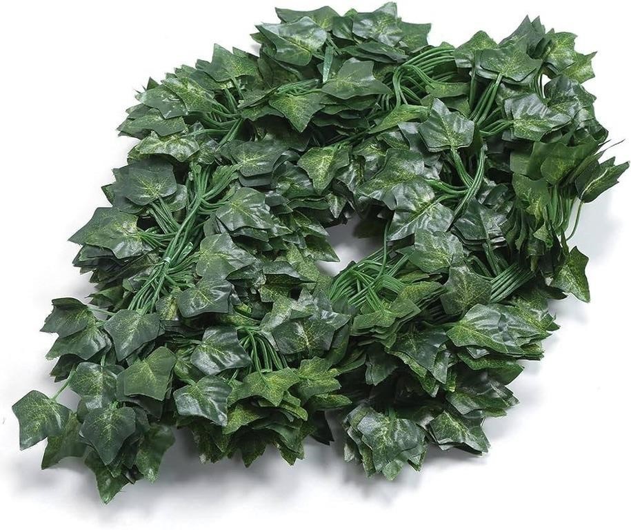 12PCS Artificial Sweet Potato Leaf Vines