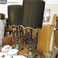 2 LARGE TABLE LAMPS -SOME DAMAGE