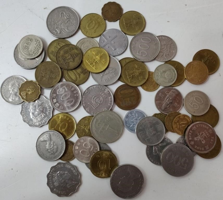 Group of Older Coins From Around the World