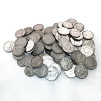 (100) Franklin Half Dollars - 90% Silver