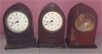 3 "Poole" Battery Operated Beehive Shelf Clocks