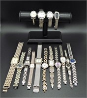15 SILVER TONE LADIES WATCHES