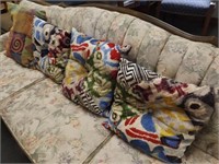 (4) Upholstery Shop Made Pillows  AVG 14" x 14"