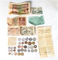 FOREIGN CURRENCY BILLS & COINS COLLECTION