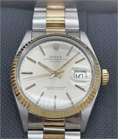 Rolex oyster perpetual date 18k two tone 36mm