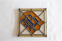 Stained Glass Plate - Letter "B"