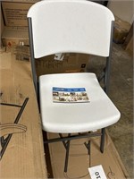 Lifetime white folding chairs 4 ct