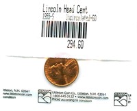 1955-S Lincoln Wheat Cent in Littleton Holder -