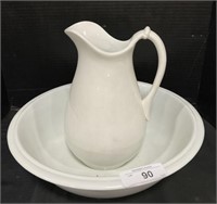 Royal Ironstone Wash Bowl, Steubenville Pitcher.