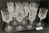Vintage Cristal D’Argues French Wine Glasses.