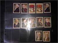 12 x 1928 German Tobacco Cards, Famous People