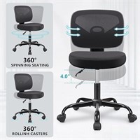 $120 Primy Desk Office Chair Armless