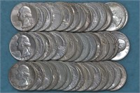 Roll of 90% Silver Washington Quarters