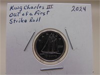 2024 King Charles I I I First Strike Dime