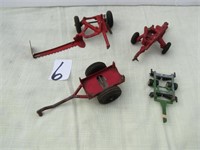 4 OLD TOY IMPLEMENTS