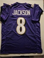 Lamar Jackson custom jersey signed jsa