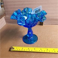 Vintage Fenton Art Glass Colonial Blue Honeycomb