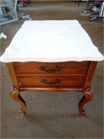 Mid Century French Provincial Style Marble Top