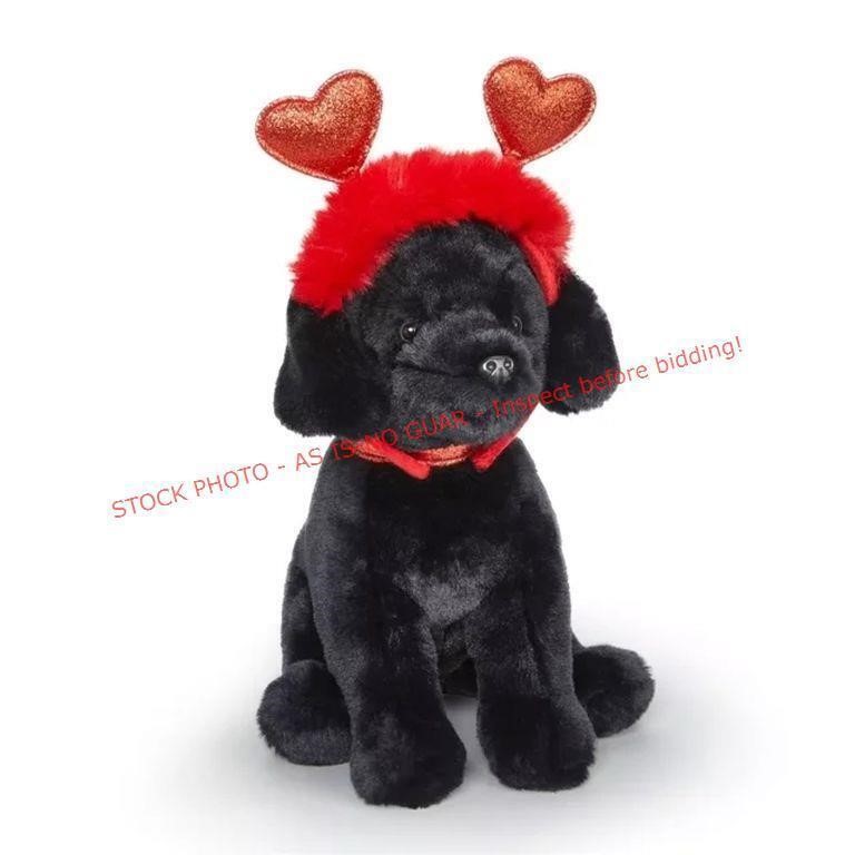 12" Black Labrador with Heart Boppers