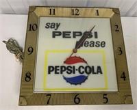 Pepsi-Cola say PEPSI please clock