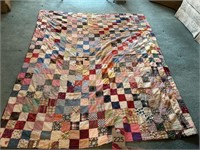 Vtg Knotted Quilt 66" x 82"