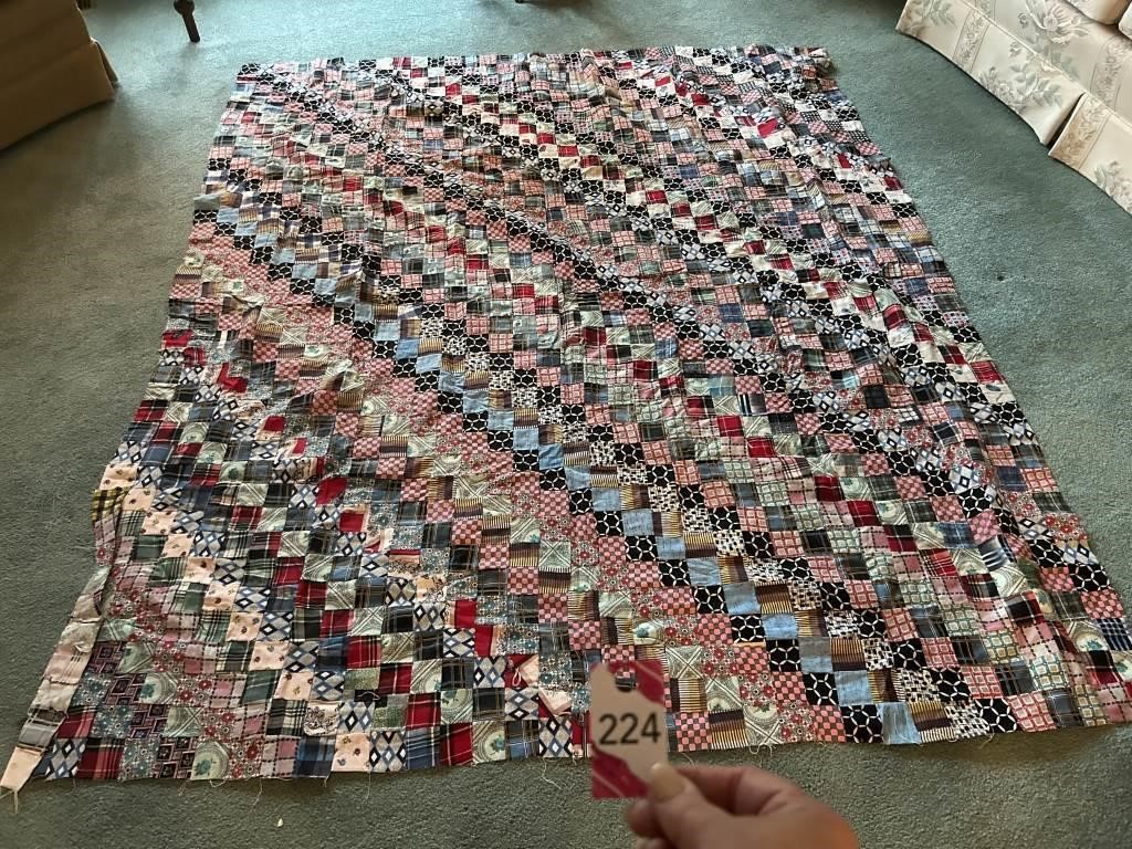 Multi Colored Unfinished Quilttop ..