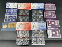 Large Lot of US Coins 1986, 1992, 2001 Proof Sets+
