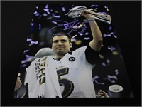 Joe Flacco signed 8x10 photo JSA COA