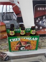 Cheese head bottles with poster