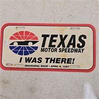 97' TX Motor Speedway Inaugural Race License Plate