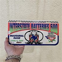 TX Motor Speedway 97' Inaugural Race License Plate